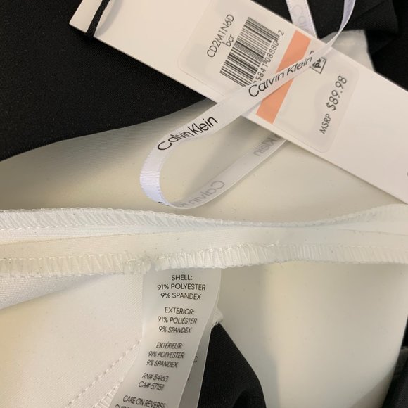 Slimming Design Color Block Calvin Klein Sheath Dress NWT - Picture 8 of 9